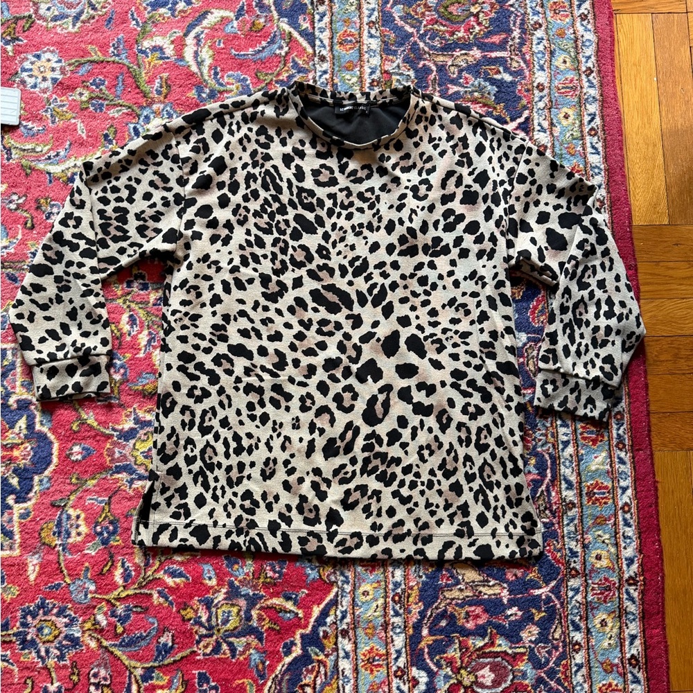 Leopard Print Long-Sleeve Top